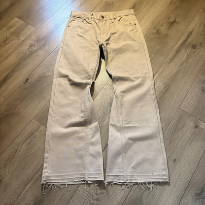 Custom Khaki Flared Jeans