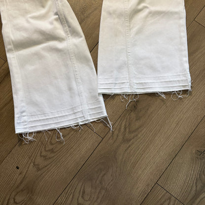 Custom White Flared Jeans