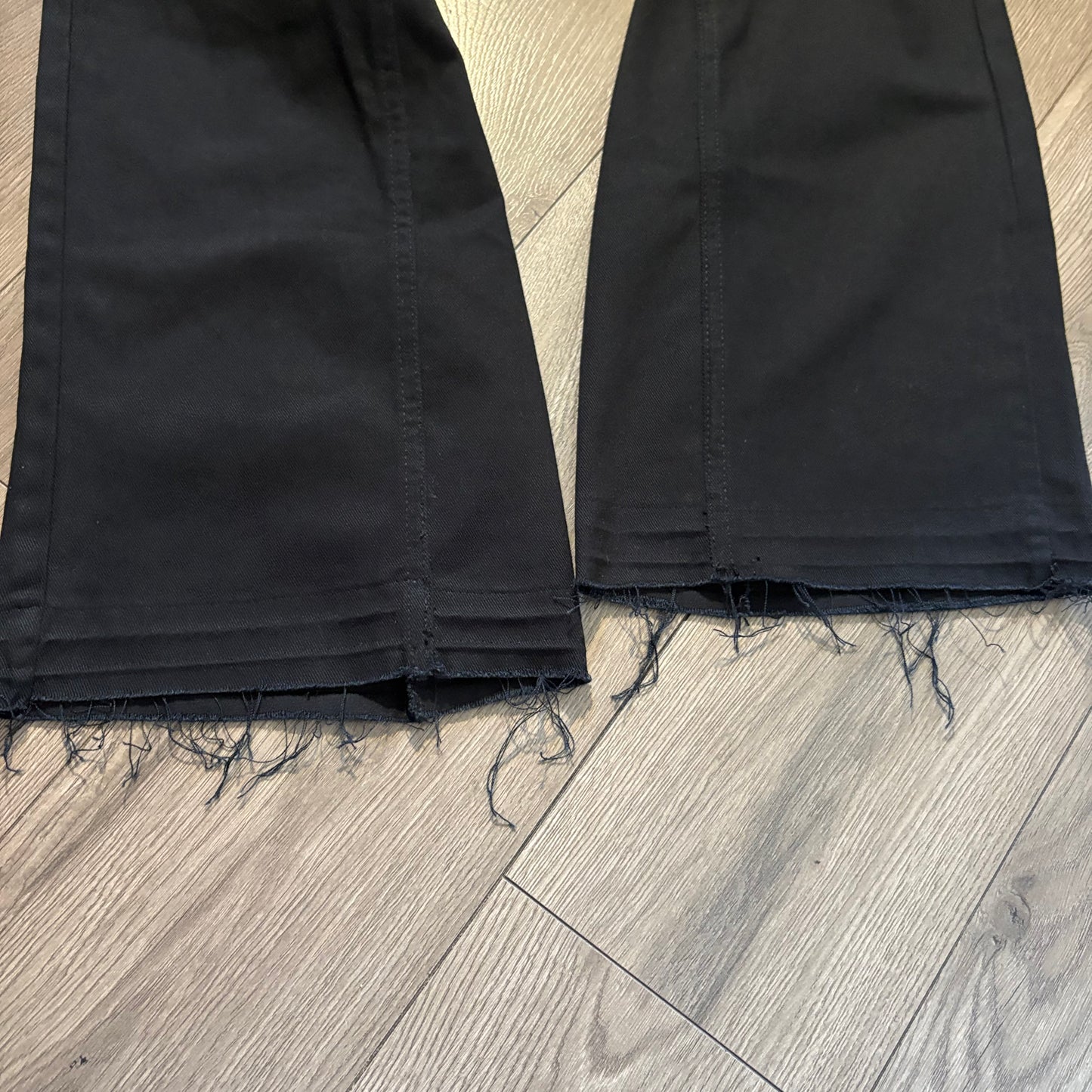 Custom Black Flared Jeans