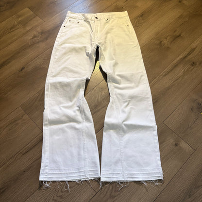Custom White Flared Jeans