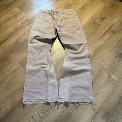 Custom Grey Flared Jeans