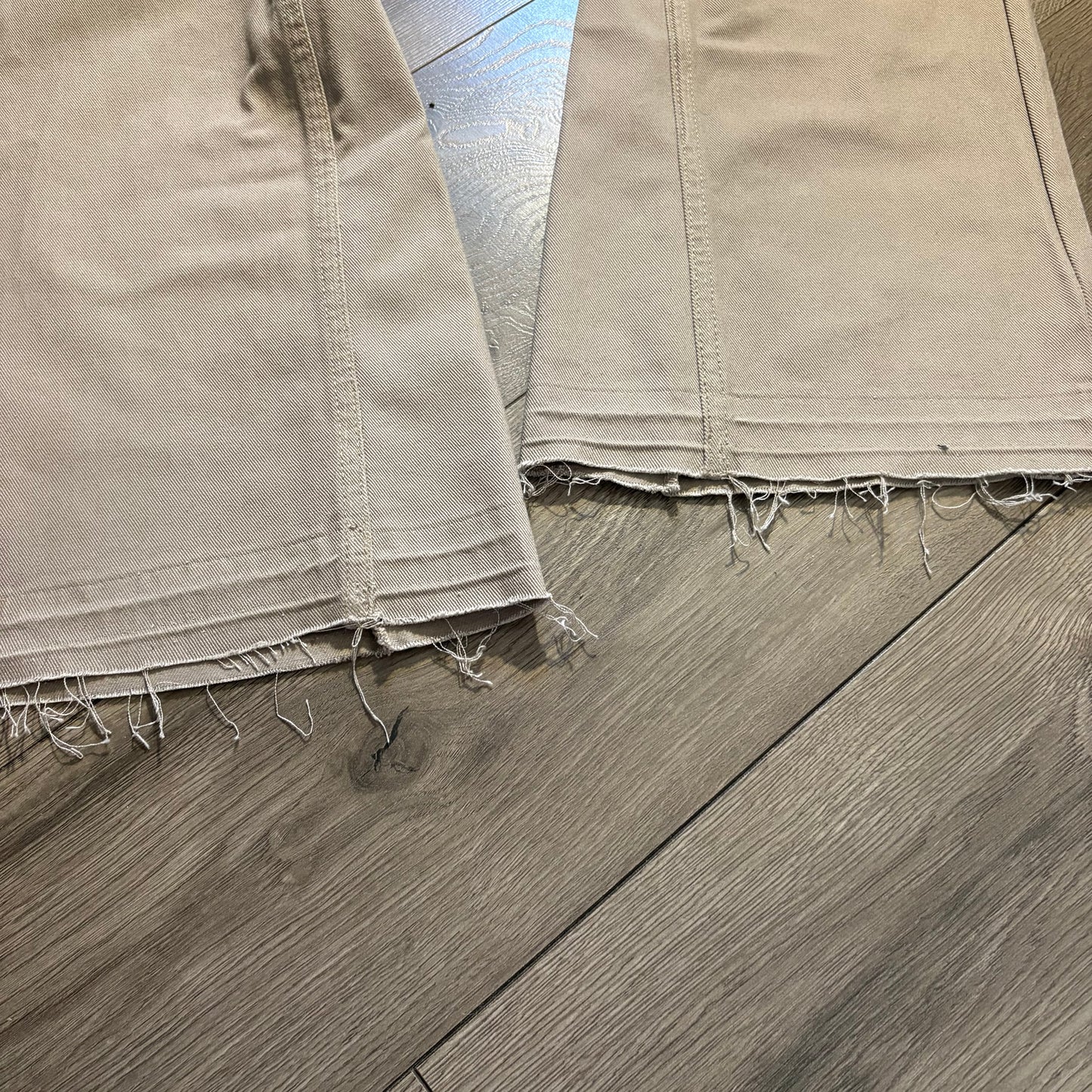Custom Khaki Flared Jeans