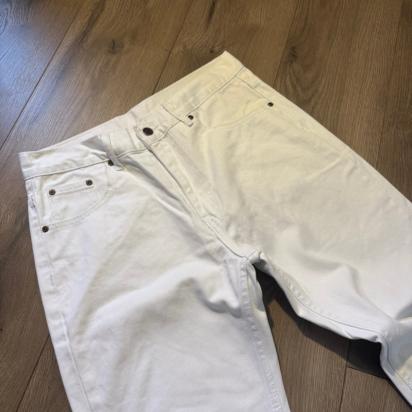 Custom White Flared Jeans